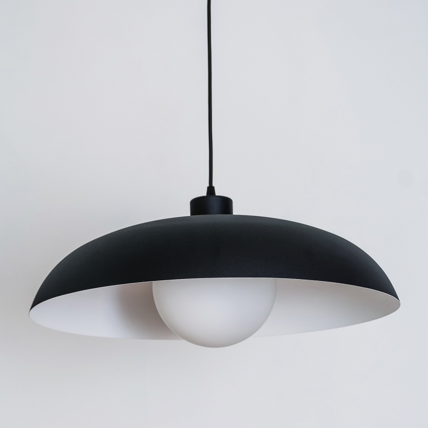 Obesna svetilka ECLIPSE na kablu 1xE27/15W/230V črna/bela