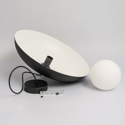 Obesna svetilka ECLIPSE na kablu 1xE27/15W/230V črna/bela