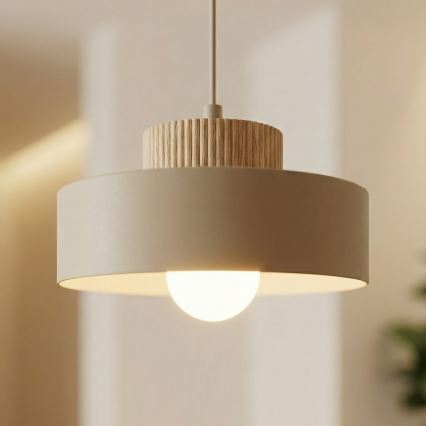 Obesna svetilka KIVI na kablu 1xE27/15W/230V, bež