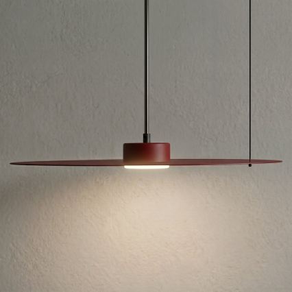 Obesna svetilka na jekleni vrvici PIATTO 1xGX53/15W/230V Ø 45 cm, bordo