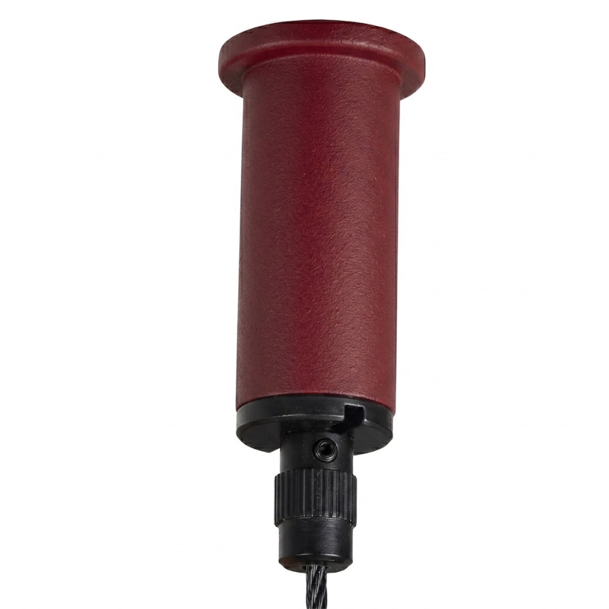 Obesna svetilka na jekleni vrvici PIATTO 1xGX53/15W/230V Ø 45 cm, bordo