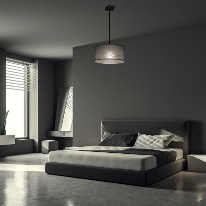 Obesna svetilka na kablu ALBA 1xE27/15W/230V, premer 40 cm, siva