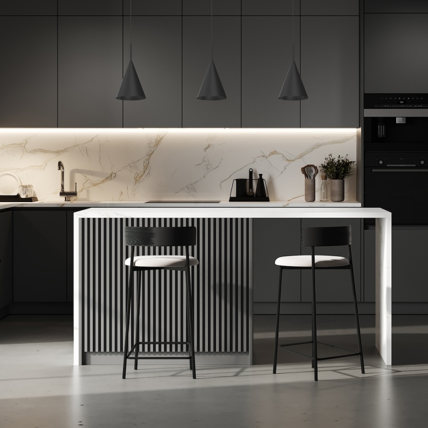 Obesna svetilka na kablu CAPITAL 1xGX53/15W/230V premer 17 cm črna