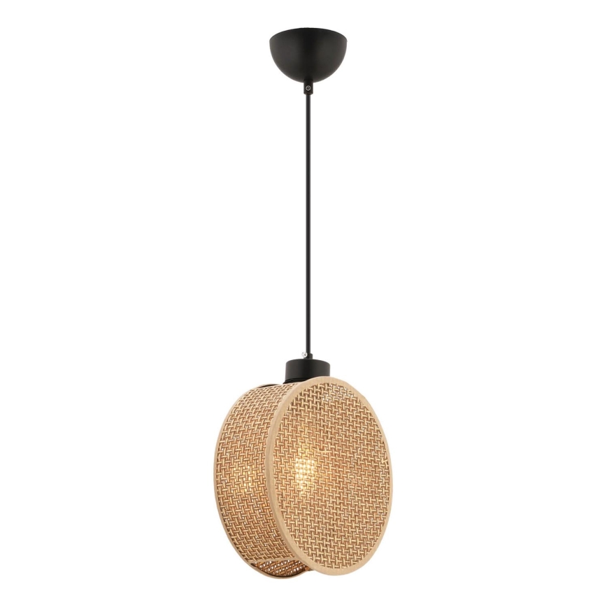 Obesna svetilka na vrvici DRUM 1xE27/60W/230V rjava