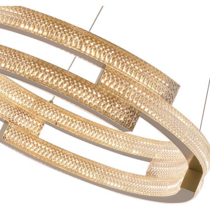 Obesni LED lestenec TARJA LED/36W/230V 3000/4000/6000K, premer 60 cm, zlata