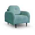 Oblazinjen fotelj CLOUDY turkizni