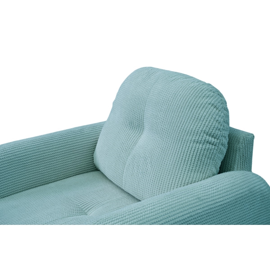 Oblazinjen fotelj CLOUDY turkizni