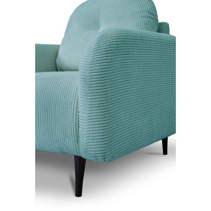 Oblazinjen fotelj CLOUDY turkizni