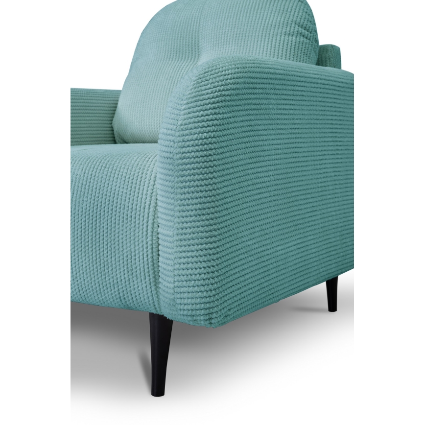 Oblazinjen fotelj CLOUDY turkizni