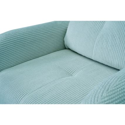 Oblazinjen fotelj CLOUDY turkizni