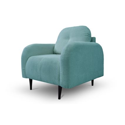 Oblazinjen fotelj CLOUDY turkizni