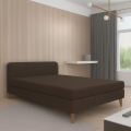 Oblazinjena dnevna postelja BRISBANE 110x200 cm, rjava