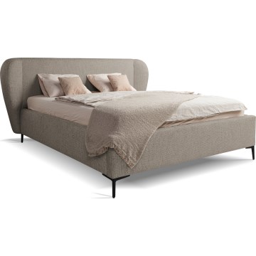 Oblazinjena postelja brez vzmetnice DALIA 180x200 cm siva