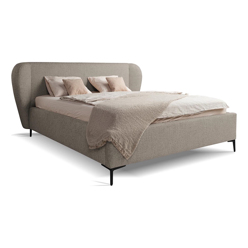 Oblazinjena postelja brez vzmetnice DALIA 180x200 cm siva