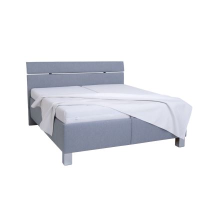 Oblazinjena postelja s prostorom za shranjevanje brez vzmetnice ALIS 160x200 cm svetlo siva