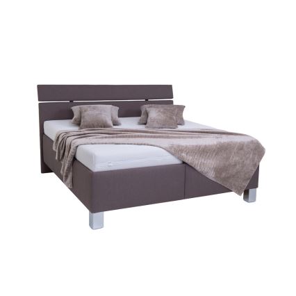 Oblazinjena postelja s prostorom za shranjevanje brez vzmetnice ALIS 180x200 cm rjava