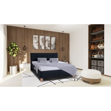 Oblazinjena postelja s prostorom za shranjevanje brez vzmetnice MARIA 160x200 cm antracit