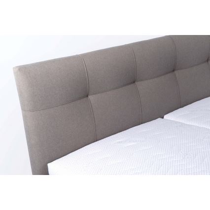 Oblazinjena postelja s prostorom za shranjevanje brez vzmetnice MARIA 160x200 cm taupe