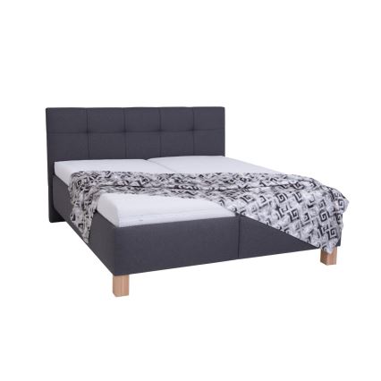 Oblazinjena postelja s prostorom za shranjevanje brez vzmetnice MARIA 180x200 cm siva