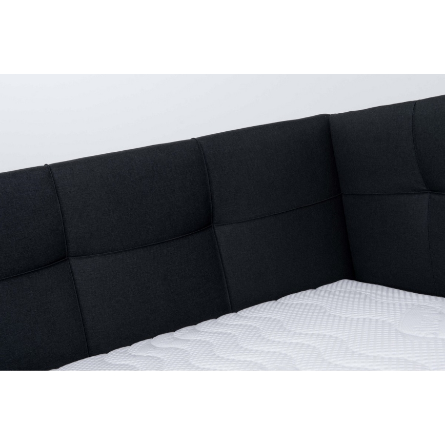 Oblazinjena postelja s prostorom za shranjevanje brez vzmetnice MARIA PETITE 120x200 cm antracit