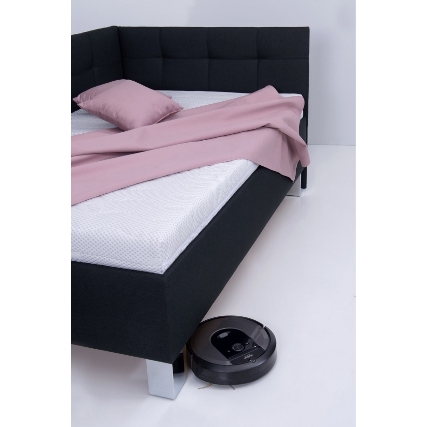 Oblazinjena postelja s prostorom za shranjevanje brez vzmetnice MARIA PETITE 120x200 cm antracit