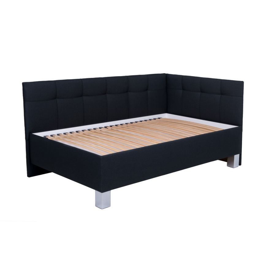 Oblazinjena postelja s prostorom za shranjevanje brez vzmetnice MARIA PETITE 120x200 cm antracit