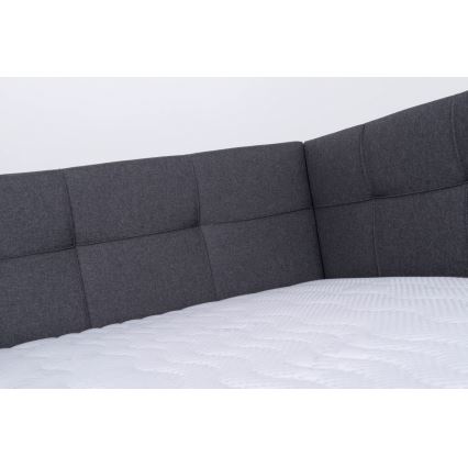 Oblazinjena postelja s prostorom za shranjevanje brez vzmetnice MARIA PETITE 120x200 cm siva