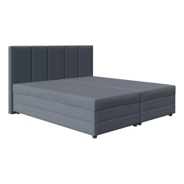 Oblazinjena postelja z vzmetnico in prostorom za shranjevanje ISABEL 180x200 siva