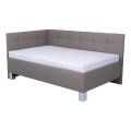 Oblazinjena postelja z vzmetnico in prostorom za shranjevanje MARIA PETITE 120x200 cm taupe