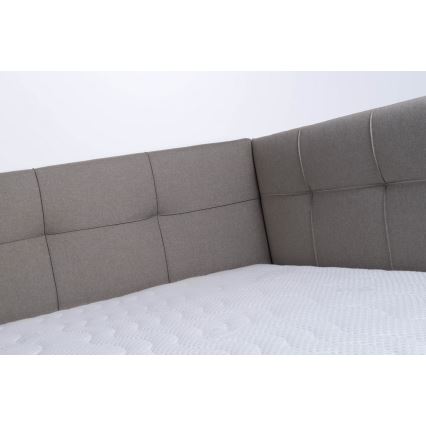 Oblazinjena postelja z vzmetnico in prostorom za shranjevanje MARIA PETITE 120x200 cm taupe