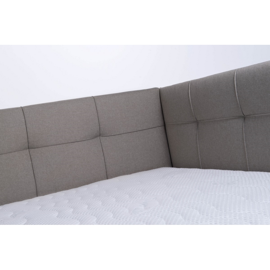 Oblazinjena postelja z vzmetnico in prostorom za shranjevanje MARIA PETITE 120x200 cm taupe