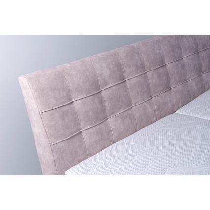 Oblazinjena postelja z vzmetnico in prostorom za shranjevanje VIOLET 180x200 cm bež