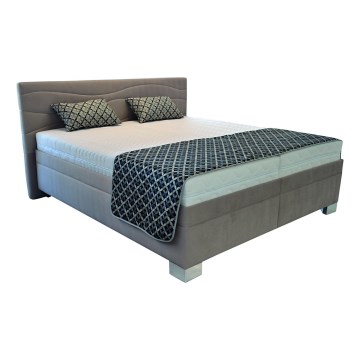 Oblazinjena postelja z vzmetnico WINDSOR 180x200 cm bež
