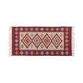 Obojestranska orientalska preproga KILIM 80 x 150 cm, rdeča/bež