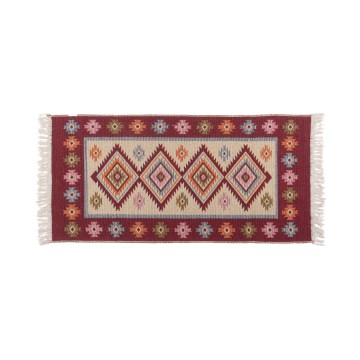Obojestranska orientalska preproga KILIM 80 x 150 cm, rdeča/bež