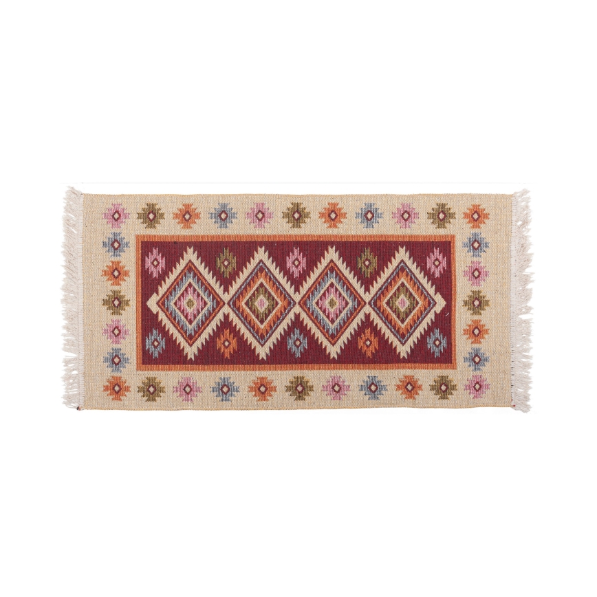 Obojestranska orientalska preproga KILIM 80 x 150 cm, rdeča/bež