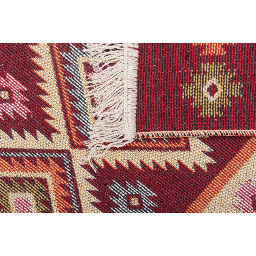 Obojestranska orientalska preproga KILIM 80 x 150 cm, rdeča/bež