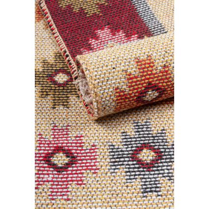 Obojestranska orientalska preproga KILIM 80 x 150 cm, rdeča/bež