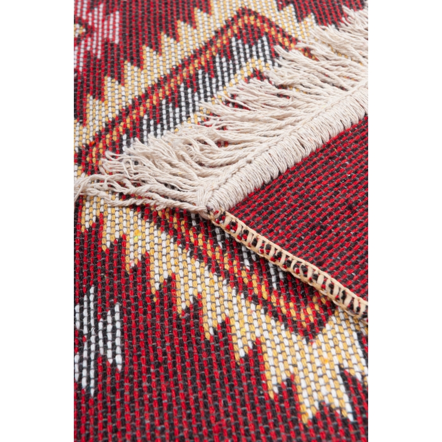 Obojestranska orientalska preproga KILIM 80 x 150 cm, rdeča/bež