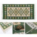 Obojestranska orientalska preproga KILIM 80x150 cm zelena/bež