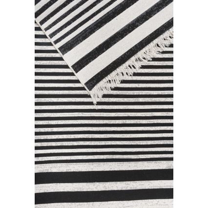 Obojestranska preproga KILIM GOLD 60x120 cm črna/bela