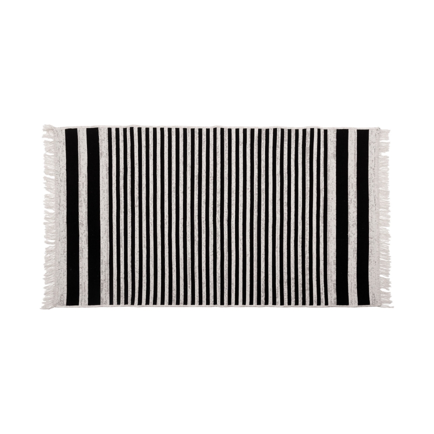 Obojestranska preproga KILIM GOLD 80x150 cm črna/bela