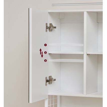 Ogledalna kopalniška omarica SKY bela