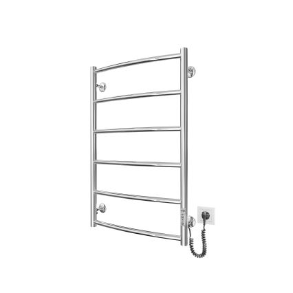 Ogrevani nosilec za brisače z lestvijo CLASSIC 100W/230V 81x53cm nerjaveče jeklo/sijajni krom desno