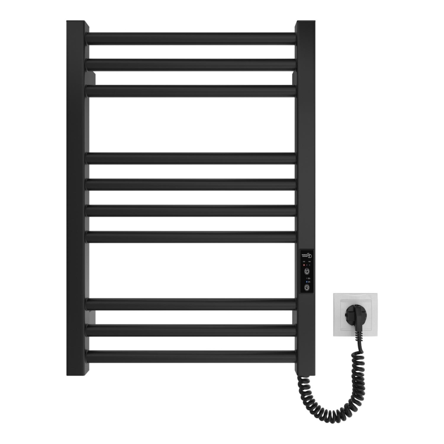 Ogrevani nosilec za brisače z lestvijo HF DERBY 100W/230V 57x43 cm črna