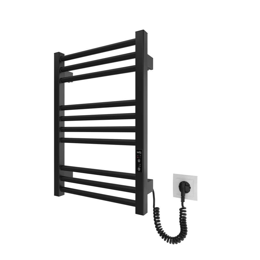 Ogrevani nosilec za brisače z lestvijo HF DERBY 100W/230V 57x43 cm črna