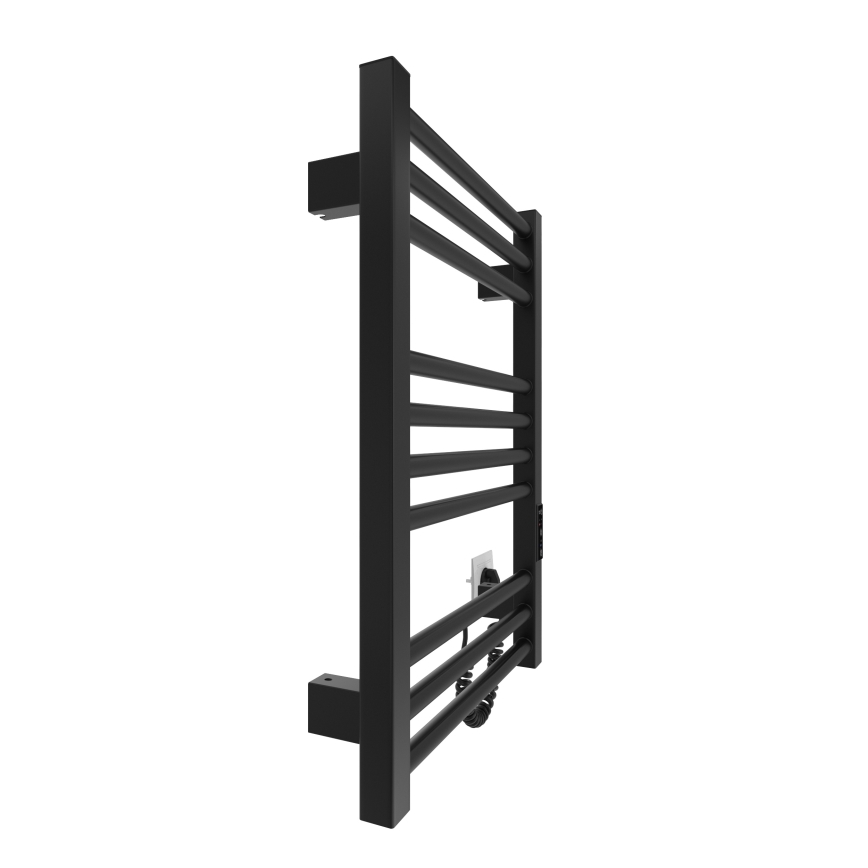 Ogrevani nosilec za brisače z lestvijo HF DERBY 100W/230V 57x43 cm črna