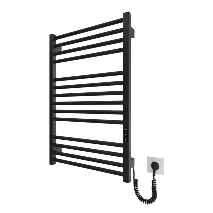 Ogrevani nosilec za brisače z lestvijo HF DERBY 170W/230V 77x53 cm črna