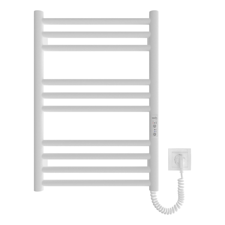 Ogrevani nosilec za brisače z lestvijo HF GREENWICH 100W/230V 57x43 cm bela okrogla