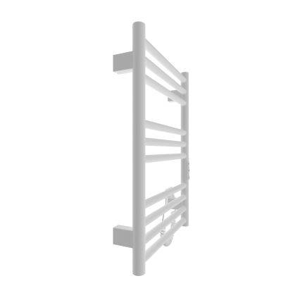 Ogrevani nosilec za brisače z lestvijo HF GREENWICH 100W/230V 57x43 cm bela okrogla